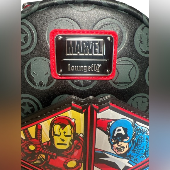 Loungefly Marvel Avengers 60th Anniversary Glow in The Dark Mini-Backpack NWT. - Picture 2 of 12